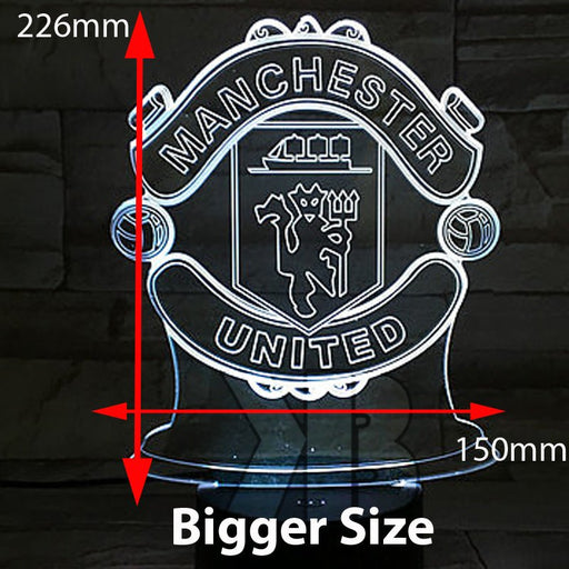 MANCHESTER UNITED Football Club LED Night Light 7 Colours + Remote Control - Kustombox EFC SOCCER