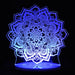 Mandala Flower - 3D LED Night Light 7 Colours + Remote Control - KustomboxNight Lights & Ambient LightingKustomboxStandard