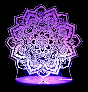 Mandala Flower - 3D LED Night Light 7 Colours + Remote Control - KustomboxNight Lights & Ambient LightingKustomboxStandard