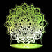 Mandala Flower - 3D LED Night Light 7 Colours + Remote Control - KustomboxNight Lights & Ambient LightingKustomboxStandard