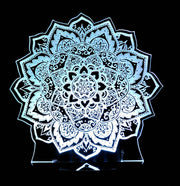 Mandala Flower - 3D LED Night Light 7 Colours + Remote Control - KustomboxNight Lights & Ambient LightingKustomboxStandard