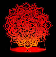Mandala Flower - 3D LED Night Light 7 Colours + Remote Control - KustomboxNight Lights & Ambient LightingKustomboxStandard