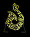 Maori Hei Matau Fish Hook Personlised Name - 3D LED Night Light 7 Colours + Remote Control - Kustombox kiwi