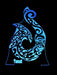 Maori Hei Matau Fish Hook Personlised Name - 3D LED Night Light 7 Colours + Remote Control - Kustombox kiwi