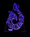 Maori Hei Matau Fish Hook Personlised Name - 3D LED Night Light 7 Colours + Remote Control - Kustombox kiwi