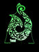 Maori Hei Matau Fish Hook Personlised Name - 3D LED Night Light 7 Colours + Remote Control - Kustombox kiwi