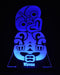 Maori Hei Tiki Personalised Name - 3D LED Night Light 7 Colours + Remote Control - Kustombox kiwi
