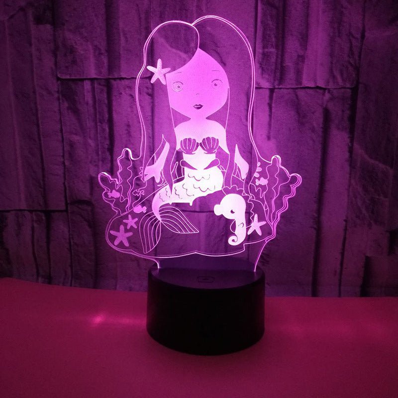 Mermaid Princess - LED Night Light 7 Colours + Remote Control - Kustombox