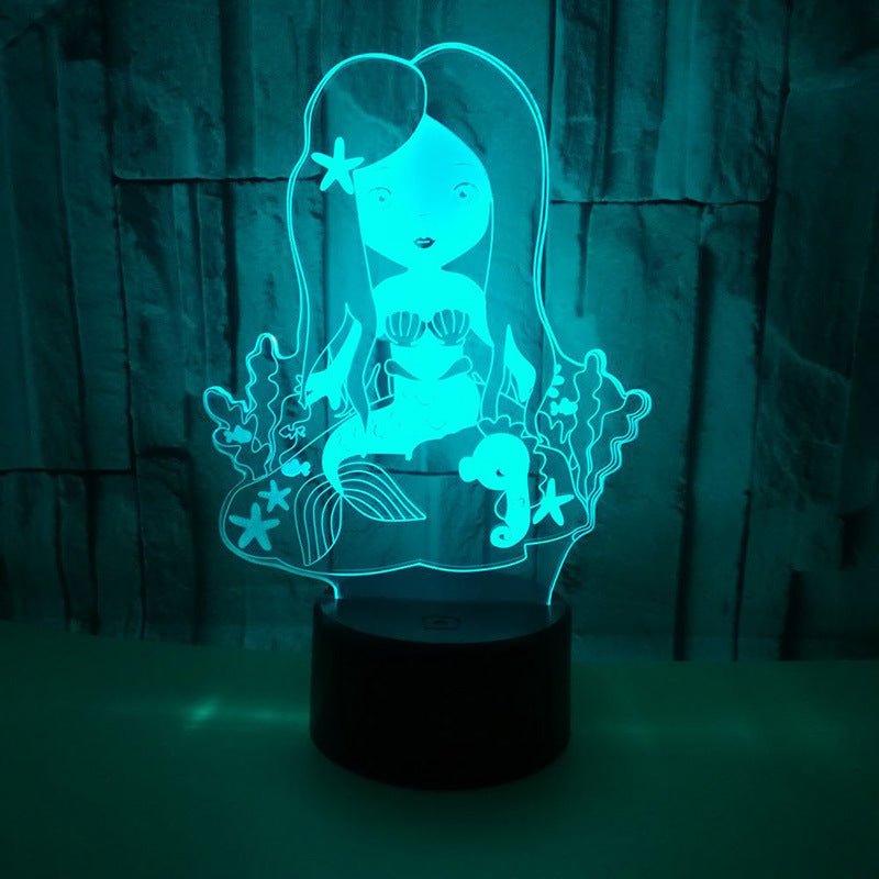 Mermaid Princess - LED Night Light 7 Colours + Remote Control - Kustombox