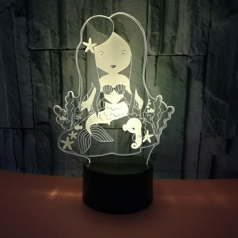 Mermaid Princess - LED Night Light 7 Colours + Remote Control - Kustombox