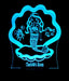 Mermaid with Shell Personalised Name - 3D LED Night Light 7 Colours + Remote Control - Kustombox