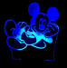 Mickey Mouse Personalised Name - 3D LED Night Light 7 Colours + Remote Control - Kustombox disney