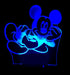 Mickey Mouse Personalised Name - 3D LED Night Light 7 Colours + Remote Control - Kustombox disney