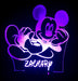 Mickey Mouse Personalised Name - 3D LED Night Light 7 Colours + Remote Control - Kustombox disney