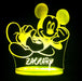 Mickey Mouse Personalised Name - 3D LED Night Light 7 Colours + Remote Control - Kustombox disney