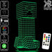 Minecraft Creeper - 3D LED Night Light 7 Colours + Remote Control - Kustombox GAMER