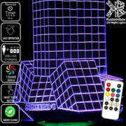 Minecraft Creeper - 3D LED Night Light 7 Colours + Remote Control - Kustombox GAMER