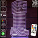 Minecraft Creeper - 3D LED Night Light 7 Colours + Remote Control - Kustombox GAMER