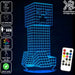 Minecraft Creeper - 3D LED Night Light 7 Colours + Remote Control - Kustombox GAMER