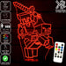 Minecraft Diamond Steve - 3D LED Night Light 7 Colours + Remote Control - Kustombox