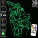 Minecraft Diamond Steve - 3D LED Night Light 7 Colours + Remote Control - Kustombox