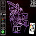 Minecraft Diamond Steve - 3D LED Night Light 7 Colours + Remote Control - Kustombox