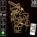 Minecraft Diamond Steve - 3D LED Night Light 7 Colours + Remote Control - Kustombox
