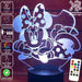 Minnie Mouse Laying Disney- 3D LED Night Light 7 Colours + Remote Control - Kustombox