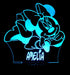 Minnie Mouse Personalised Name - 3D LED Night Light 7 Colours + Remote Control - Kustombox disney