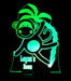 Monkey Jungle Animals Personalised Name - 3D LED Night Light 7 Colours + Remote Control - Kustombox