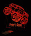 Monster Jam Truck Personalised Name - 3D LED Night Light 7 Colours + Remote Control - Kustombox