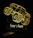 Monster Jam Truck Personalised Name - 3D LED Night Light 7 Colours + Remote Control - Kustombox