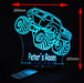 Monster Jam Truck Personalised Name - 3D LED Night Light 7 Colours + Remote Control - Kustombox