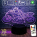 Moto GP Racing Motorbike 3D - LED Night Light 7 Colours + Remote Control - Kustombox
