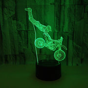 Motocross Dirt Bike Rider 3D - LED Night Light 7 Colours + Remote Control - Kustombox