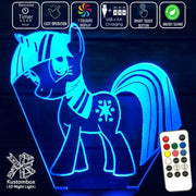 My Little Pony - 3D LED Night Light 7 Colours + Remote Control - Kustombox