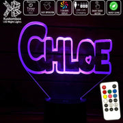 My Little Pony Font Personalised Name 3D LED Night Light 7 Colours + Remote Control - Kustombox