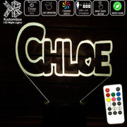 My Little Pony Font Personalised Name 3D LED Night Light 7 Colours + Remote Control - Kustombox