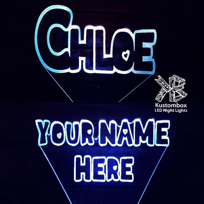 My Little Pony Font Personalised Name 3D LED Night Light 7 Colours + Remote Control - Kustombox