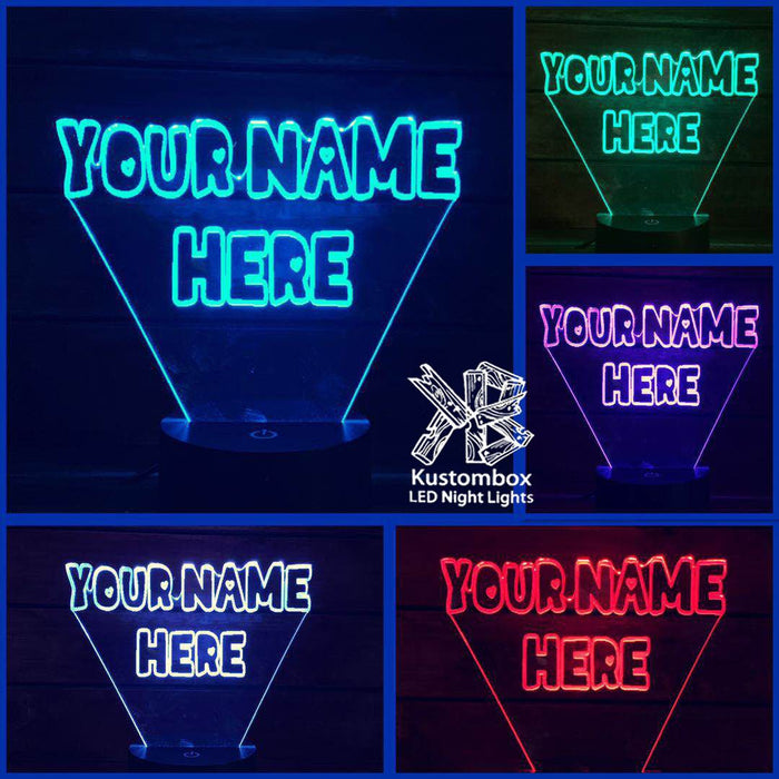 My Little Pony Font Personalised Name 3D LED Night Light 7 Colours + Remote Control - Kustombox