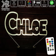 My Little Pony Font Personalised Name 3D LED Night Light 7 Colours + Remote Control - Kustombox