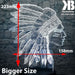 Native American Indian Cheif- 3D LED Night Light 7 Colours + Remote Control - Kustombox