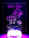 Nemo & Dory Personalised Name 3D LED Night Light 7 Colours + Remote Control - Kustombox disney