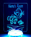 Nemo & Dory Personalised Name 3D LED Night Light 7 Colours + Remote Control - Kustombox disney