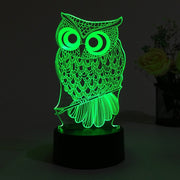 OWL - LED Night Light 7 Colours + Remote Control - Kustombox