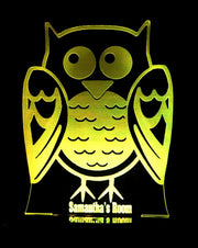 Owl Personalised Name - 3D LED Night Light 7 Colours + Remote Control - Kustombox