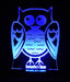 Owl Personalised Name - 3D LED Night Light 7 Colours + Remote Control - Kustombox
