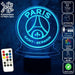 Paris Saint-Germain Football Club LED Night Light 7 Colours + Remote Control - Kustombox EFC SOCCER