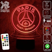 Paris Saint-Germain Football Club LED Night Light 7 Colours + Remote Control - Kustombox EFC SOCCER