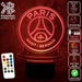 Paris Saint-Germain Football Club LED Night Light 7 Colours + Remote Control - Kustombox EFC SOCCER